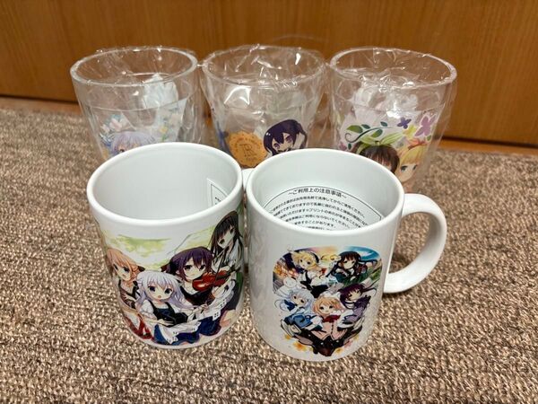 【新品未使用】ご注文はうさぎですか? ごちうさ マグカップ グラス グッズ チノ ココア 千夜 シャロ