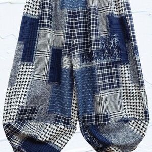 新品★男女兼用 八分丈 パッチワーク柄 アジアンエスニック サルエルパンツ