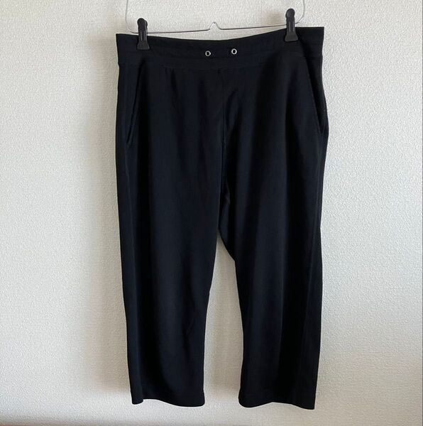 UNIQLO ユニクロ 七分丈パンツ メンズL 黒 ルームウェア リラックスウェア