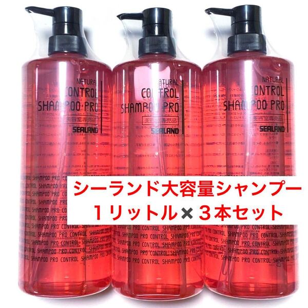 ナチュラルコントロールシャンプープロシャンプー ポンプ 本体1000ml 大容量3本セット