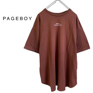 PAGEBOY ページボーイ ロゴ BIG Tシャツ オーバーサイズ ブラウン