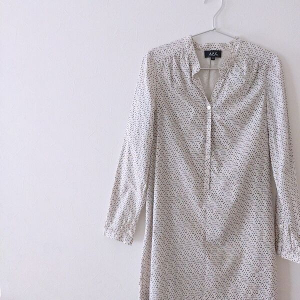 A.P.C. ドット柄 シャツワンピース アーペーセー