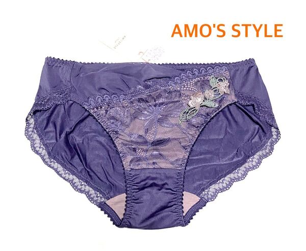 トリンプ AMO'S STYLE ブルーミングフラワーレギュラーショーツ L くすみパープル