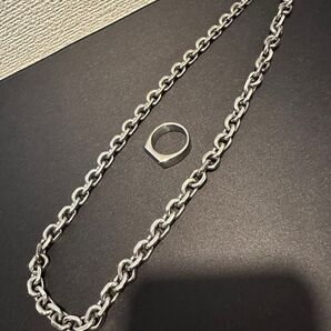 ステンレスネックレス指輪セット
