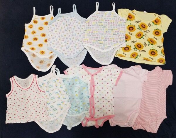 女の子 ベビー服 肌着 メッシュ まとめ売り セット サイズ80〜90