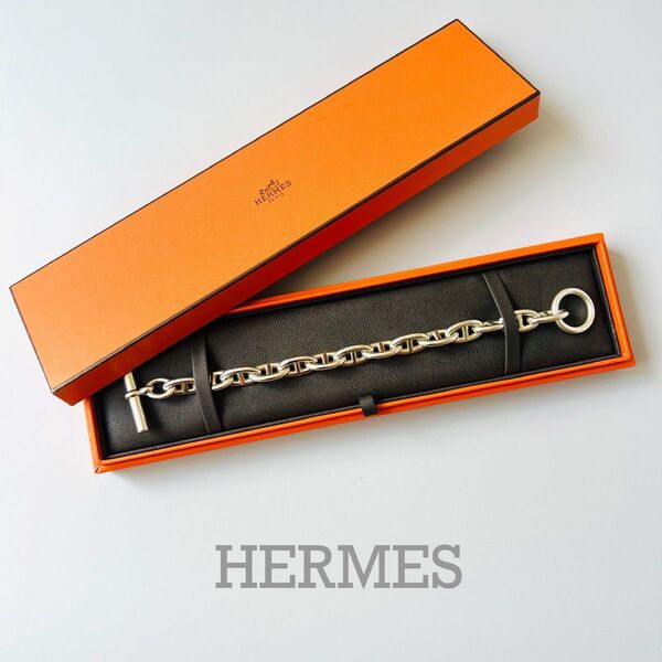 HERMES エルメス シェーヌダンクルブレスレット GM14コマ