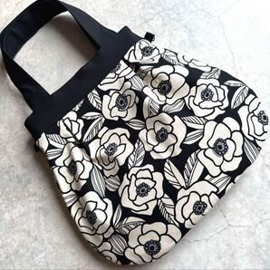 ハンドメイド グラニーバッグ バルーンバッグ トートバッグ ショルダー フラワー