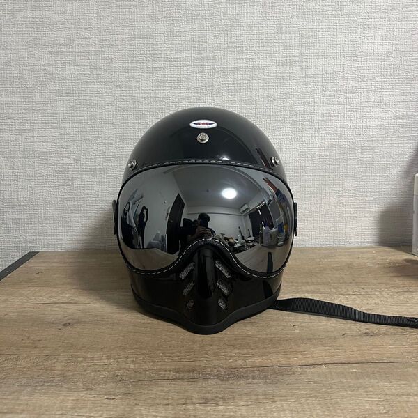 AMZ MTX ヘルメット Lサイズ ミラーゴーグル ヘッドセット付き