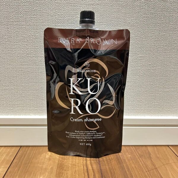 バランローズ KURO クリームシャンプー ダークブラウン KUROクリームシャンプー 白髪染め ヘアカラー VALANROSE