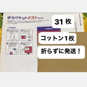 コットン1枚 ゆうパケットポストmini 専用封筒 31枚