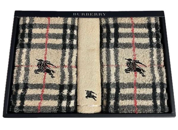 BURBERRY タオル3枚セット 未使用 【セット内容:】フェイスタオル2枚・ミニタオル1枚