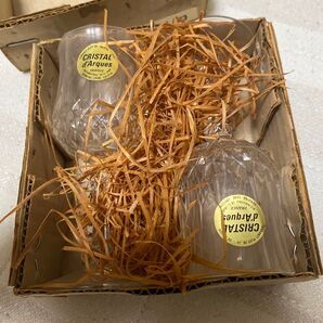 CRISTAL d'Arques クリスタルグラス 2個セット CRYSTAL レトロ ガラスコップ