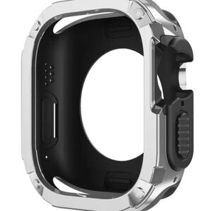 AppleWatch アップルウォッチ 49mm Ultra Ultra2対応 アーマープロテクティブケース シルバー ♪