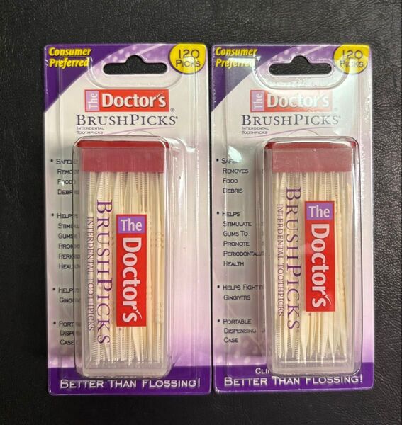 ドクターズ デンタル ピック 歯間ブラシ 爪楊枝 60本×4 フロス ハブラシ The Doctor's BrushPicks