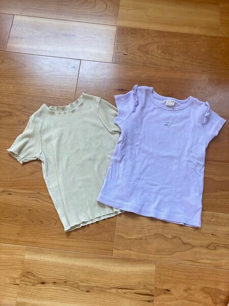 プティマイン アプレレクール 女の子用トップス 2枚セット 110 petit main apres les cours