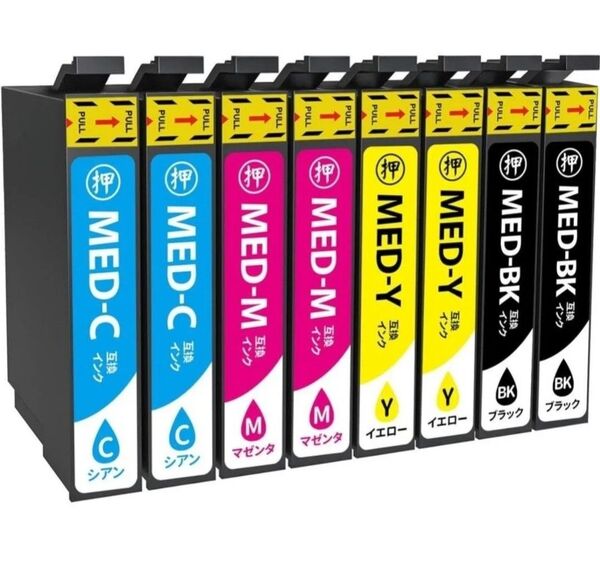 MED-4CL エプソン 純正互換 インクカートリッジ 2セット 8個組 メダマヤキ EPSON EW-056A EW-456A