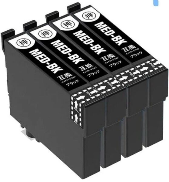 MED-BK 4本組 エプソン 純正互換 インクカートリッジ 黒 ブラック メダマヤキ EPSON EW-056A EW-456A