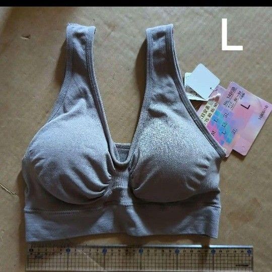 ブラジャー ナイトブラ らくちん おやすみ ノンワイヤー 伸縮 L ブラウン ドゥモア