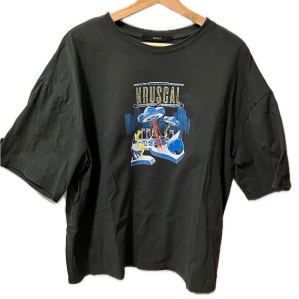 しまむら☆OFALO☆UFOプリントTシャツ☆Lサイズ