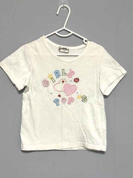 GIRLS POPS刺繍入りTシャツ 120 半袖Tシャツ