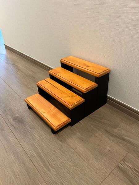 木製シェルフ 4段ラック ウッド家具 メープルカラー 30cm