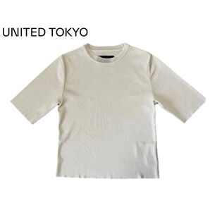 UNITED TOKYO 五分袖 Tシャツ クリーム