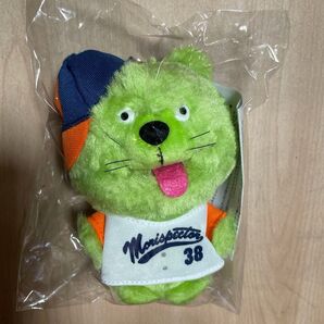 新品 ぬいぐるみストラップ ロングストラップ 黄緑 キーホルダー ぬいぐるみ 野球 モリスペクター