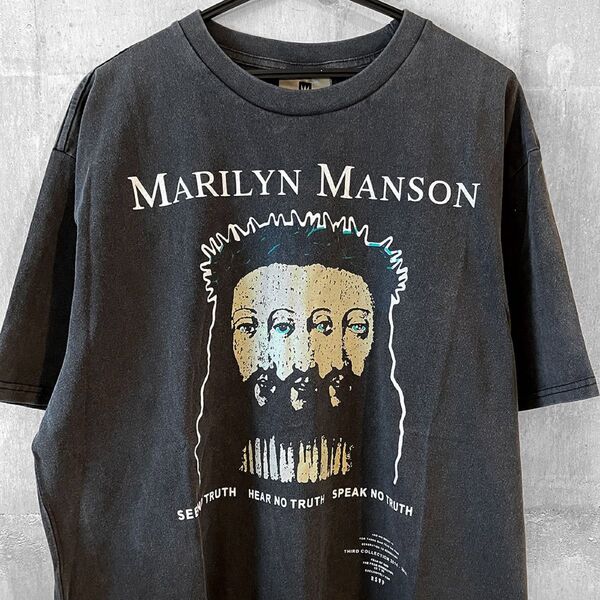 Manson マリリンマンソン Tシャツ ロックT バンドT キリスト 原宿