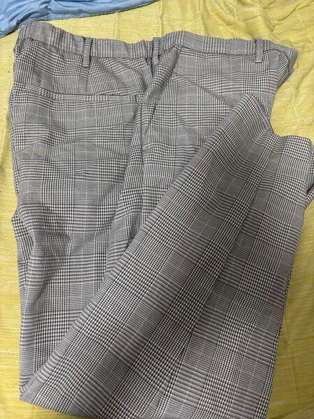 GU イージーアンクルパンツ スラックス グレンチェック メンズ XL