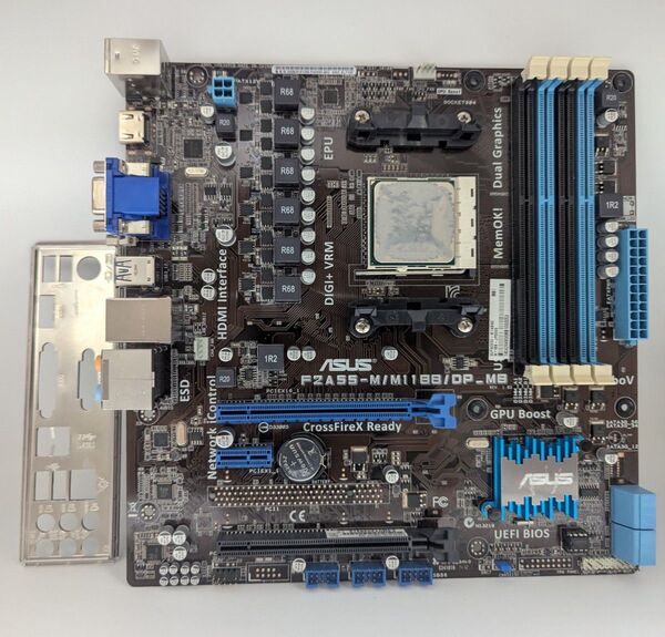 ASUS F2A55-M/M11BB/DP_MB A6-6400 CPU付 IOパネル有 microATX FM2 マザーボード