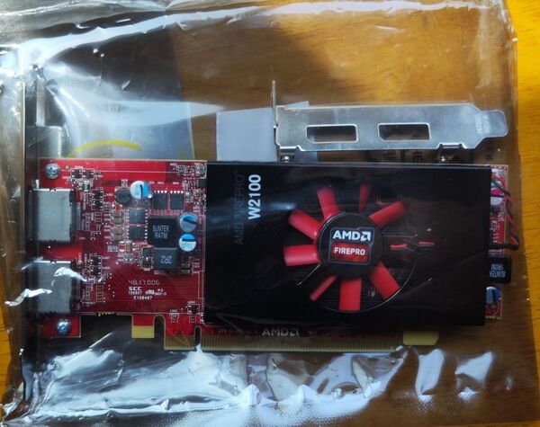 ほぼ未使用 Radeon グラフィックボード W2100 FirePro ロープロ lowprofile LP 補助電源無