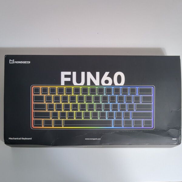 fun60pro ゲーミングキーボード 有線 英語配列