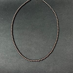 ブラックヘマタイトネックレス/レディースOK/メンズOK/4mm/