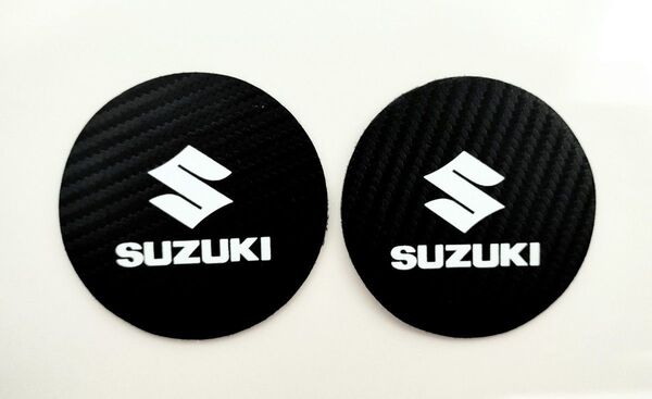 2枚セット スズキ ドリンクホルダー コースター マット エンブレム ロゴ SUZUKI ハスラー ジムニー スイフト ワゴンR