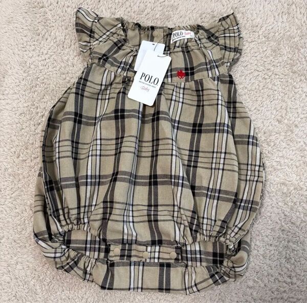 【新品】POLO Baby チェック柄ロンパース 70cm 女の子