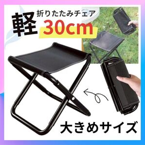 折りたたみチェア 幅30cm 収納袋付 耐荷重100kg 軽量 折りたたみ椅子