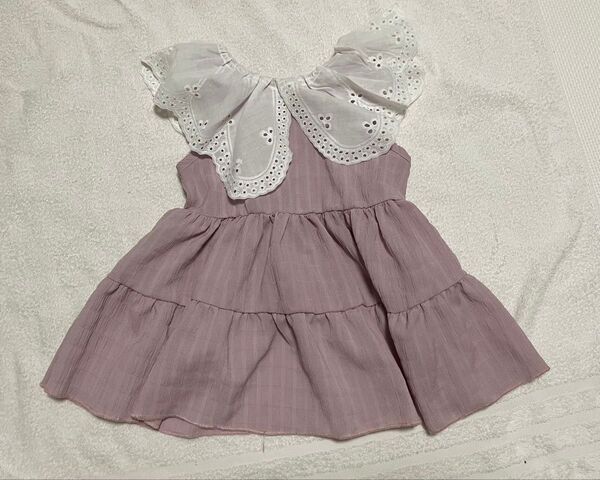 SHEIN 6-9M 80 ワンピース ワンピ ベビー ピンク ノースリーブ 子供服 ピンク
