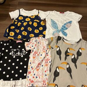 Tシャツ 半袖 ひまわり 花 スパンコール ドッキング