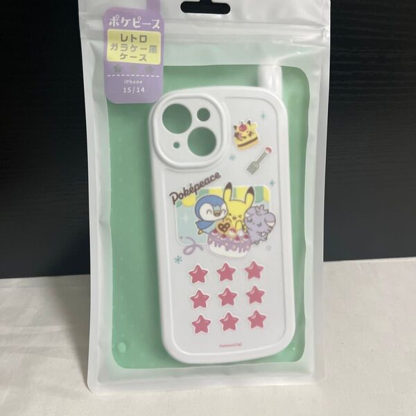 ポケモン ポケピース iPhone 15 14 レトロガラケー風 スマホケース iPhoneケース アイフォン ケース TPU