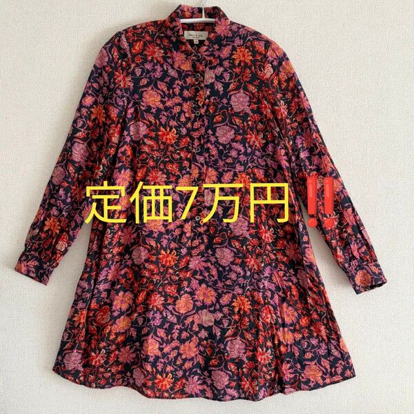 定価7万円 PAUL&JOE MAJOR EL PRINT VIS DRESS ワンピース チュニック 長袖 総柄 花柄