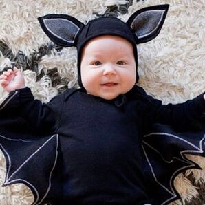 コウモリ バット ハロウィン ハロウィーン ロンパース 赤ちゃん ベビー 仮装