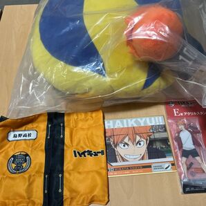 特価 ハイキュー 一番くじC賞 日向翔陽 とびつきクッション 烏野ブックカバー、色紙、アクリルスタンド等セット