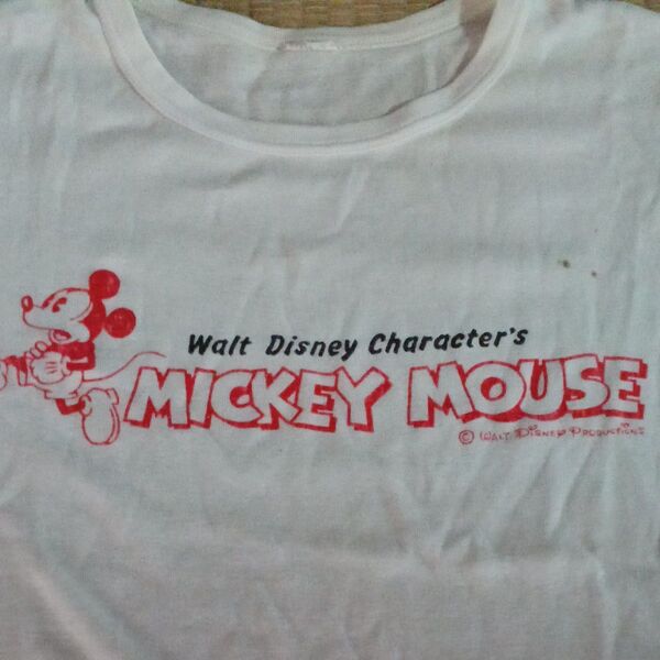 Mickey Mouse Walt Disney Productions Tシャツ 当時物 1970年代辺り ヴィンテージ