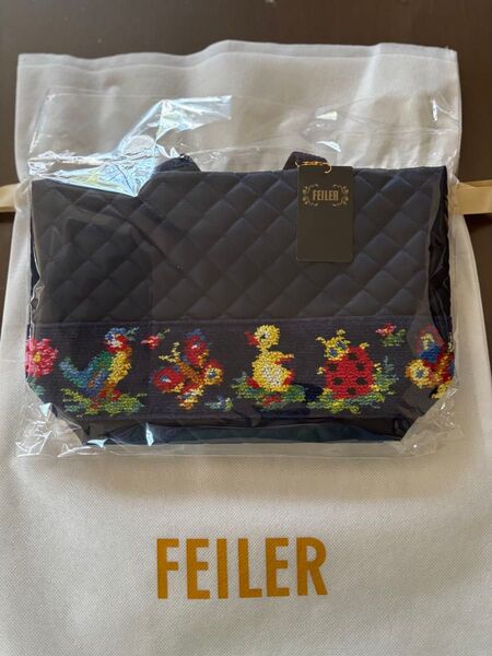 ★新品未使用★フェイラー×ハイジ キルティングバック(ネイビー) バッグ FEILER フェイラー ミニトートバッグ