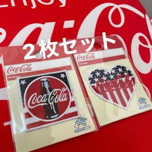 Coca-Cola ワッペン エンブレム 2個セット