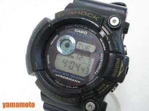 送料無料 CASIO カシオ FROGMAN フロッグマン トリプルクラウン メンズウォッチ 腕時計 ソーラー ブラック ネイビー GW-200TC 中古