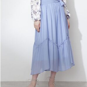 【タグ付未使用】JILL STUART カタリナスカートライトブルー フレア 2