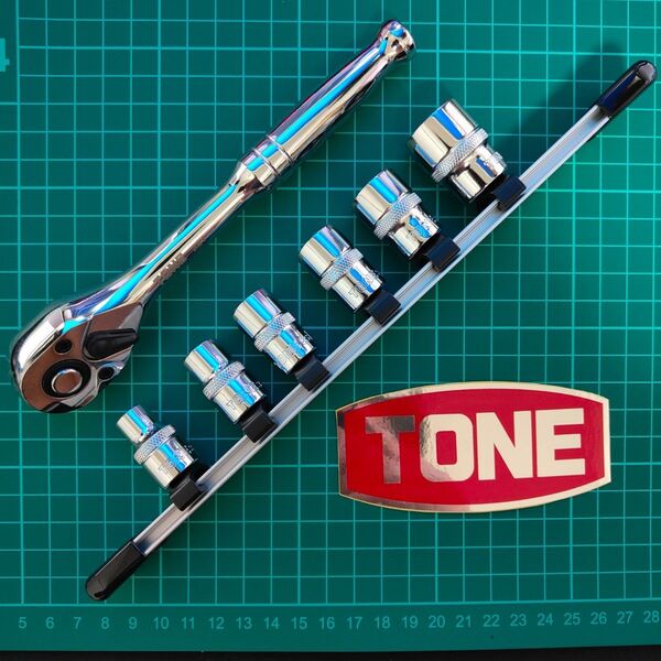 TONE トネ ラチェットハンドル ソケット6点 ホルダー セット 9.5mm 3/8インチ