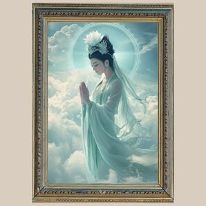 無限の慈悲 ☆ 菩薩様 ☆ No.70【 開運風水絵画風ヒーリングアート】