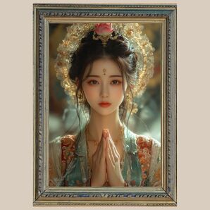 無限の慈悲☆ 菩薩様 ☆ No.71【 開運風水絵画風ヒーリングアート】